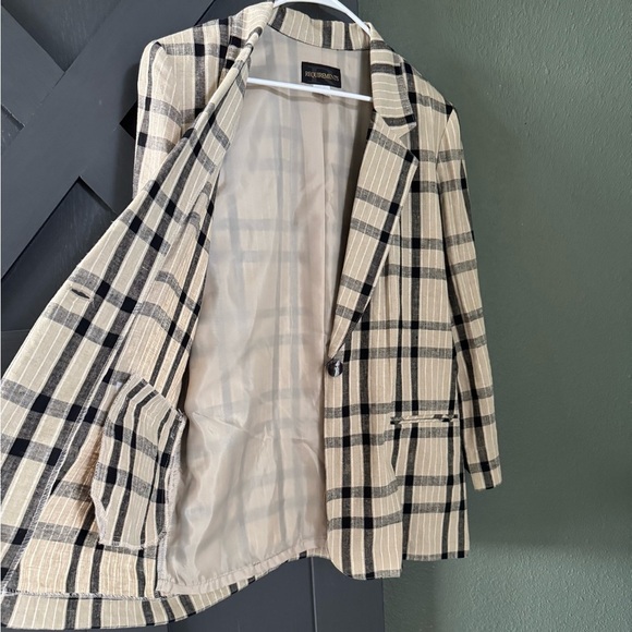 Requirements Vintage Plaid Linen Blazer - Picture 4 of 6